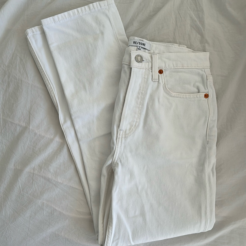Re Done 99% New White Jeans